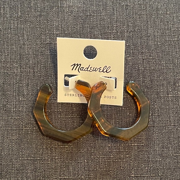 Madewell Jewelry - Madewell Resin Octagonal Hoop Earrings NWT